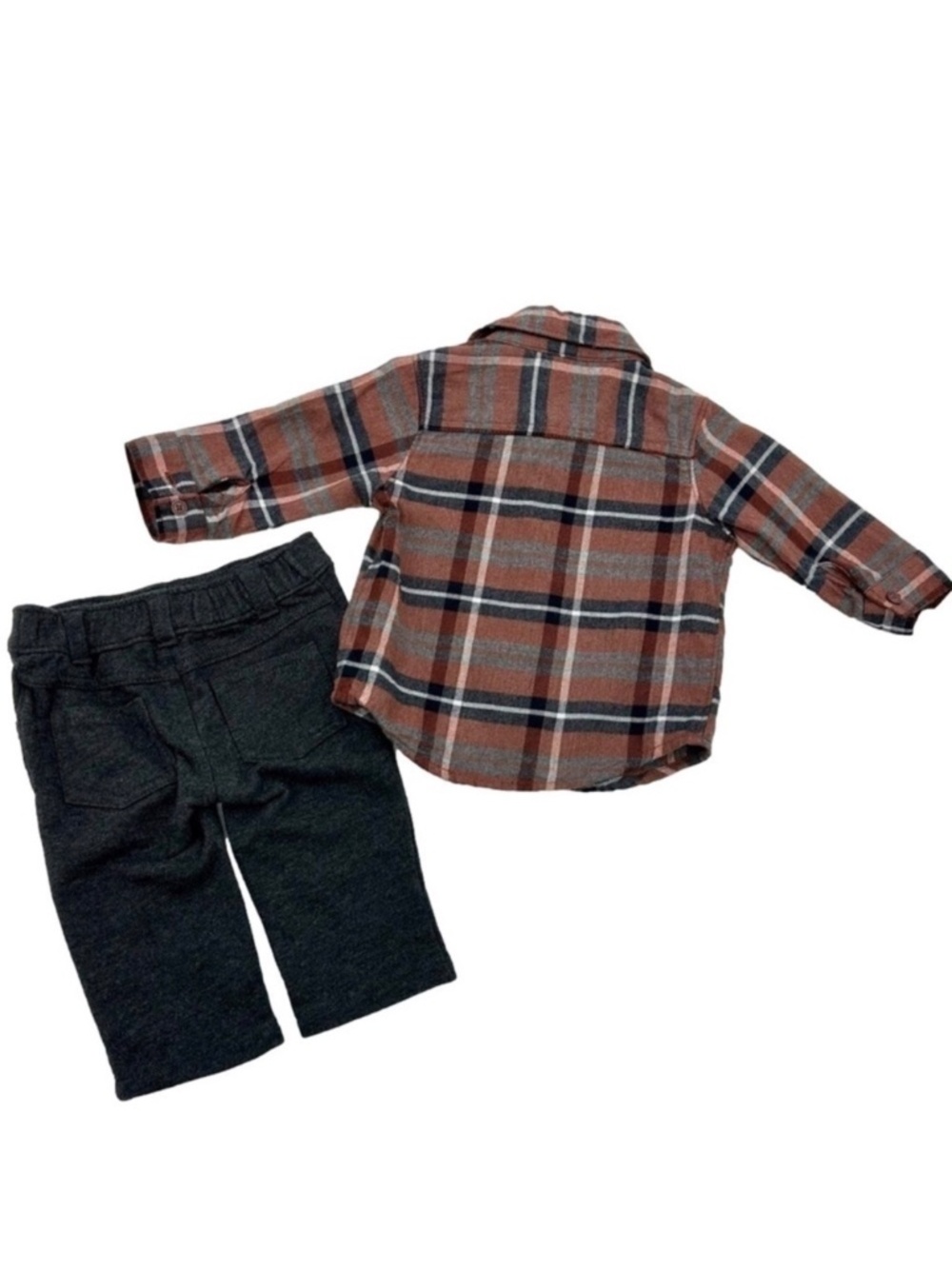 Carter's Baby Plaid Shirt and Pants Set - 6 Months - Picture 2 of 6